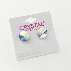 12mm Iridescent Swarovski Crystal Stud